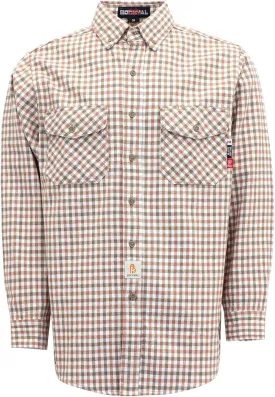BOCOMAL FR Shirts for Men Welding Shirt Plaid 8.5oz Heavyweight Fire Retardant/Flame Resistant Welding Jacket