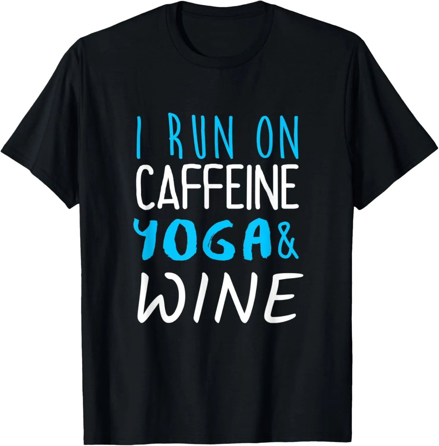 Funny Yoga and Wine themed T-Shirt
