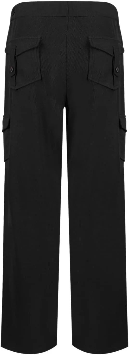 Leggings for Women High Waisted Casual Cargo Yoga Pants Tummy Control Workout Leggings Straight Leg Yoga Pant