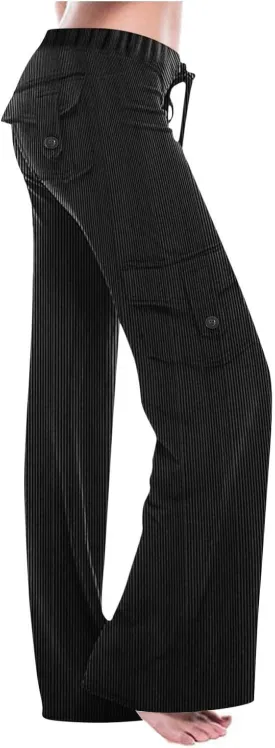 Leggings for Women High Waisted Casual Cargo Yoga Pants Tummy Control Workout Leggings Straight Leg Yoga Pant