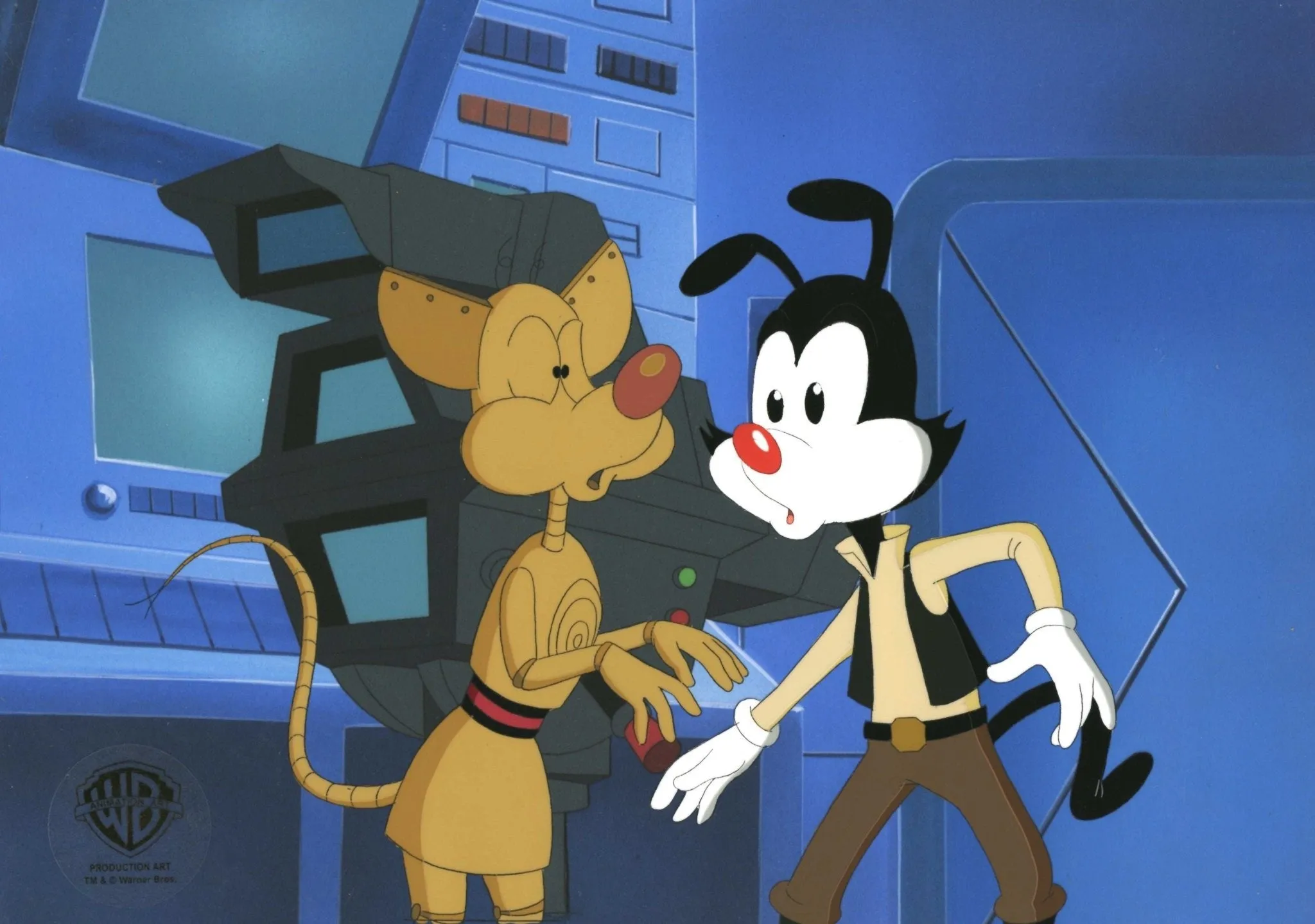 Pinky And The Brain Original Production Cel with Matching Drawing: 3-PinkEo and Yak Soho