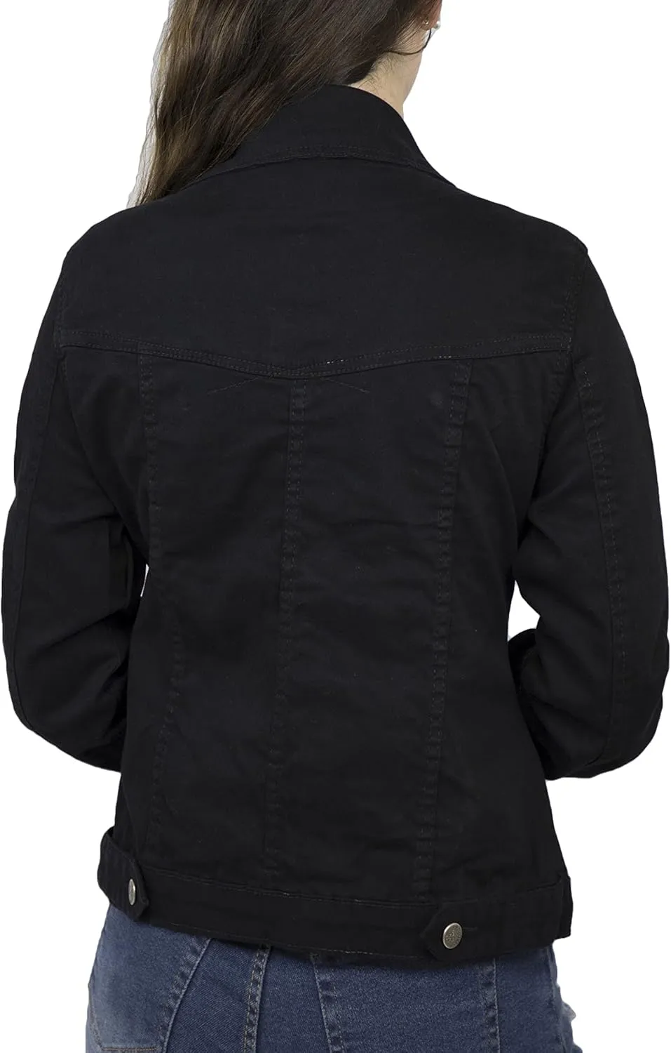 Skylinewears Women Denim Jacket Button UP Long Sleeve Ladies Stretch Trucker Jean Jackets