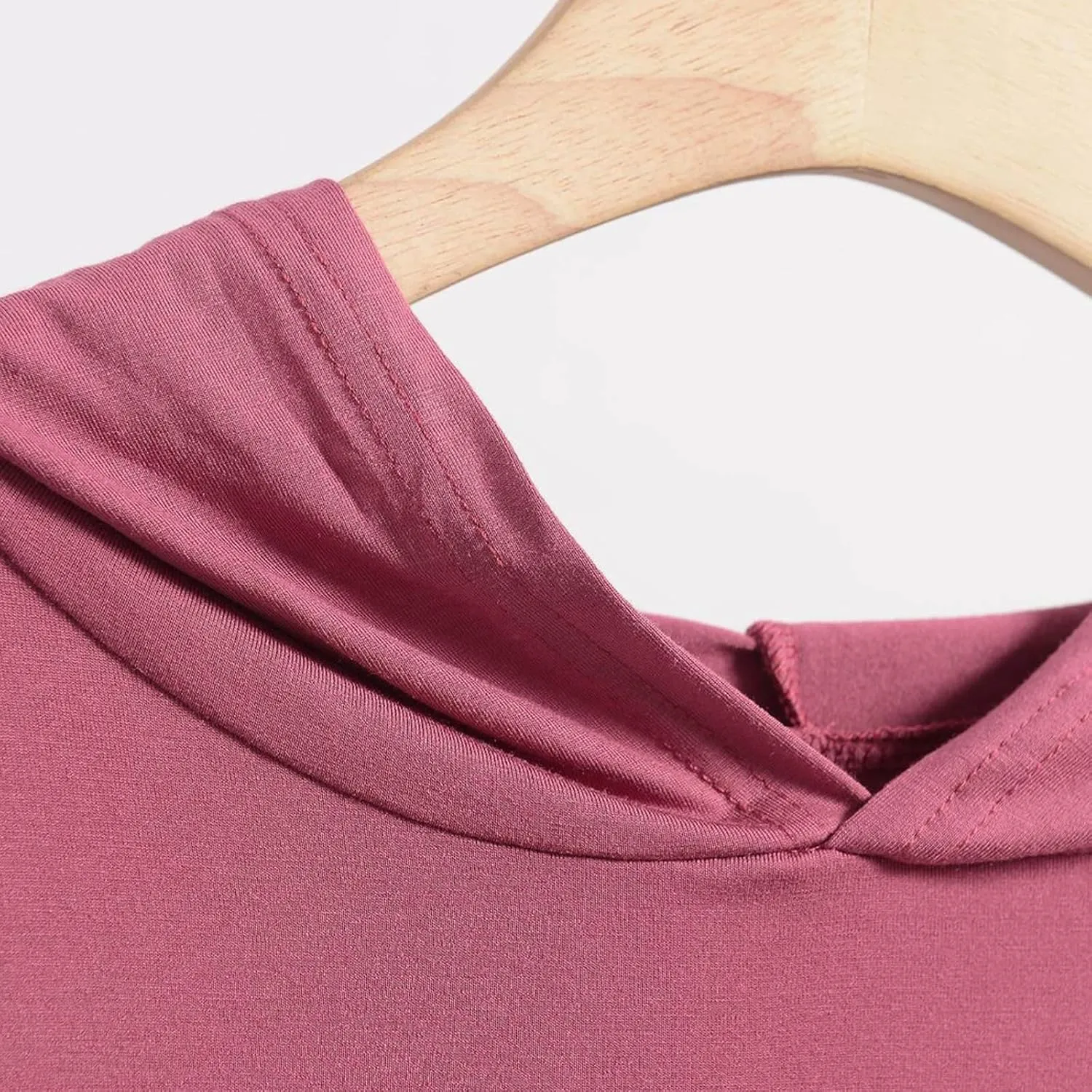 Women Hooded Long Pajamas Shirts Modal Soft Comfy Cap Sleeve Lounge Tunic Tops Cotton Blend Loose Fit Sleepwear Pjs Hoodies