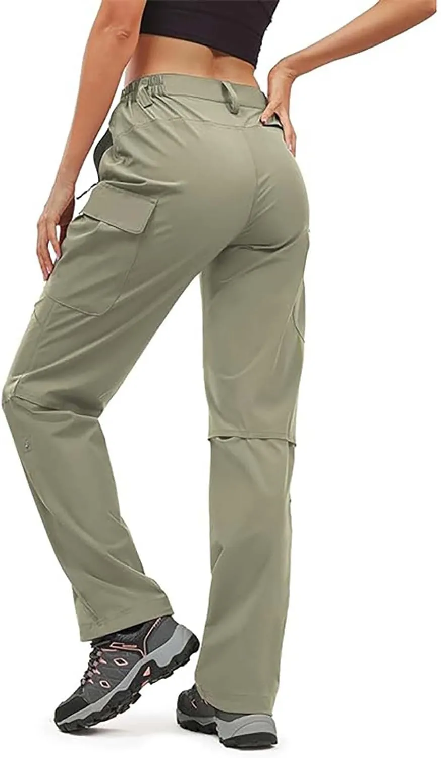 Women's-Hiking-Pants-Cargo-Quick-Dry-Stretch-Lightweight Work Outdoor Pants with 5 Deep Pockets