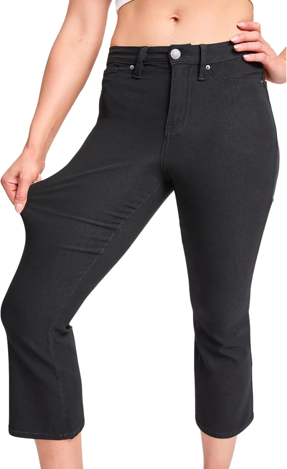 YMI Women's Hyperstretch Cropped Straight Leg